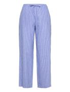 Linen Blend Trousers Bottoms Trousers Linen Trousers Blue Gina Tricot