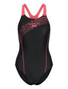 Womens Medley Logo 1 Piece Sport Swimsuits Black Speedo
