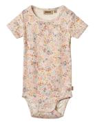 Body S/S Linette Bodies Short-sleeved Beige Wheat