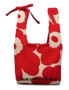 Knitted Mini Tote Unikko Bags Totes Red Marimekko