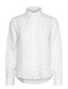 Reg Linen Shirt Tops Shirts Linen Shirts White GANT