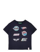 T-Shirt Tops T-Kortærmet Skjorte Navy United Colors Of Benetton