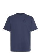 Regular Fit Front And Back Artwork T-Shirt Tops T-Kortærmet Skjorte Na...