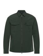 Zip Overshirt Tops Overshirts Green Fred Perry