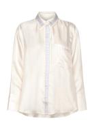 Felicity Silk Shirt Designers Shirts Long-sleeved Cream Malina