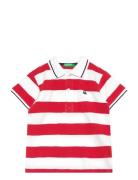 H/S Polo Shirt Tops T-shirts Polo Shirts Short-sleeved Polo Shirts Red...