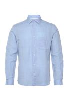 Classic-Fit Linen Shirt Tops Shirts Linen Shirts Blue Mango