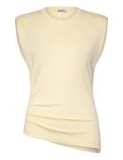 Sadie Tops T-shirts & Tops Sleeveless Cream Reiss