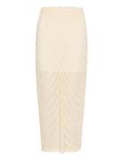 Gliragz Hw Long Skirt Skirts Maxi Skirts Cream Gestuz