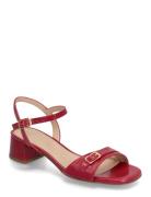 Joey_Gia Sandal Med Hæl Red UNISA