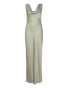 Leah Cowl Satin Maxi Dress Designers Maxi Dress Green Malina