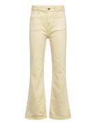 Flared Jeans With Pocket Bottoms Jeans Wide Jeans Yellow Mango