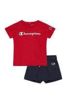 Set Sport Sets With Short-sleeved T-shirt Red Champion