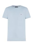 Cotton Linen Tee Tops T-Kortærmet Skjorte Blue Tommy Hilfiger