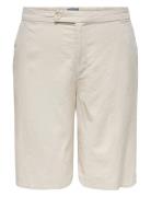 Carcaro Hw Linen Bl Bermu Shorts Bottoms Shorts Bermudas Beige ONLY Ca...