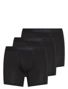 Boxer Brief 3Pk Boxershorts Black Calvin Klein