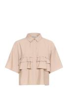 Kbute Blouse Tops Blouses Short-sleeved Beige Karen By Simonsen