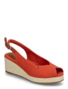 Flag Mid Wedge Espad Slingback Espadrillos Med Hæl Sandal Orange Tommy...