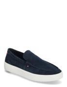 Modern Light Hybrid Suede Loafer Loafers Flade Sko Navy Tommy Hilfiger