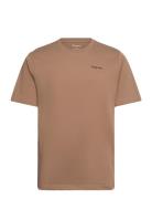 Regular Short Sleeve Heavy Single J Tops T-Kortærmet Skjorte Brown Kno...