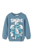 Nmmfred Smurfs Nreg Sweat Unb Bfu Tops Sweatshirts & Hoodies Sweatshir...