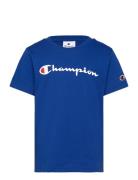 Ss Tee Tops T-Kortærmet Skjorte Blue Champion