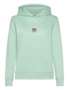 Reg Shield Hoodie Tops Sweatshirts & Hoodies Hoodies Green GANT