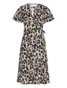 Vilovie S/S Wrap Midi Dress/Su - Knælang Kjole Multi/patterned Vila