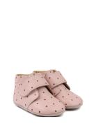 Beginners™ Velcro Print Slippers Hjemmesko Pink Pom Pom