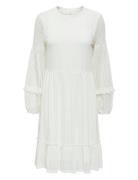 Onlnaja L/S Baloon Dress Cs Jrs Knælang Kjole White ONLY