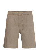 Cfphelix 0066 Linen Mix Shorts Bottoms Shorts Casual Beige Casual Frid...