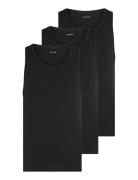Tank 3Pk Tops T-shirts Sleeveless Black Calvin Klein