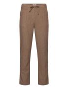 Linen Blend Herringb Pants Bottoms Trousers Casual Beige Lindbergh