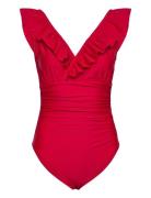 Agnescras Swimsuit Badedragt Badetøj Red Cras