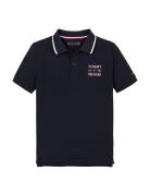Tommy Flag Hilfiger Polo Reg Ss Tops T-Kortærmet Skjorte Navy Tommy Hi...