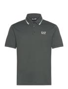 Polo Shirt Tops Polos Short-sleeved Black EA7