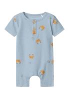 Nbmfabio Sunsuit Bodysuits Short-sleeved Blue Name It