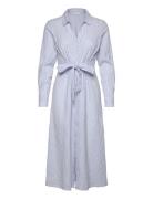 Tie Detail Cotton Shirt Dress Dresses Shirt Dresses Blue Bubbleroom