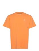 Cross Logo Organic Tee Tops T-Kortærmet Skjorte Orange Clean Cut Copen...