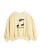Note Emb Sweatshirt Tops Sweatshirts & Hoodies Sweatshirts Yellow Mini...