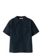 Nmmfaher Ss Shirt Tops Shirts Short-sleeved Shirts Navy Name It