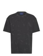 Nustroyo Tops T-Kortærmet Skjorte Black HUGO BLUE