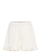 Shorts Pyjama Satin Frill Shorts Cream Lindex