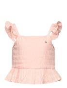Textured Cotton Top Slvls Tops T-shirts Sleeveless  Tommy Hilfiger