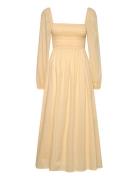 Tjw Cotton Voile Midi Dress Ext Knælang Kjole Yellow Tommy Jeans