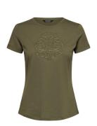 Embroidered-Logo Cotton Jersey Tee Tops T-shirts & Tops Short-sleeved ...