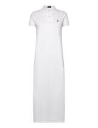 Cotton Mesh Polo Dress Knælang Kjole White Polo Ralph Lauren