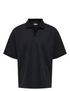 Onscali Loose Ss Resort Polo Art Tops Polos Short-sleeved Black ONLY &...