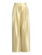 Slfselene Hw Wide Pant B Bottoms Trousers Linen Trousers Gold Selected...