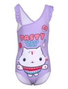 Swimsuit Badedragt Badetøj Purple Gabby's Dollhouse